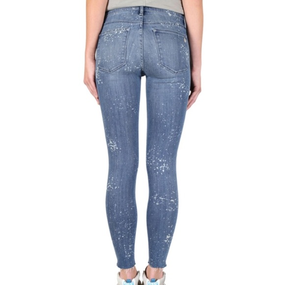 NEW Black Orchid Noah Frayed Splatter-Paint Jeans size 30 Blue - Picture 3 of 7